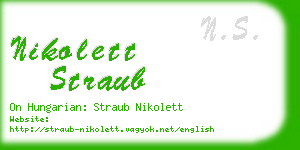 nikolett straub business card